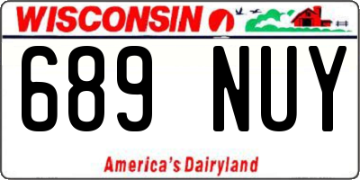 WI license plate 689NUY