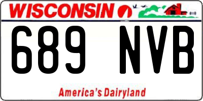 WI license plate 689NVB