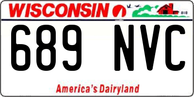 WI license plate 689NVC