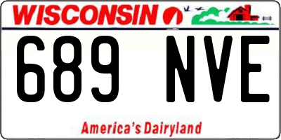 WI license plate 689NVE