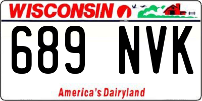 WI license plate 689NVK
