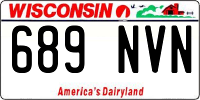 WI license plate 689NVN