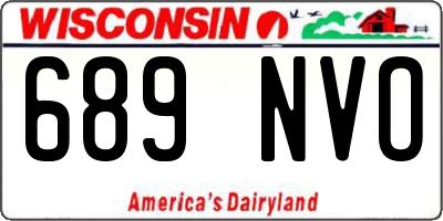 WI license plate 689NVO