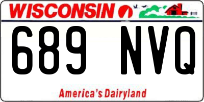 WI license plate 689NVQ