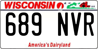 WI license plate 689NVR