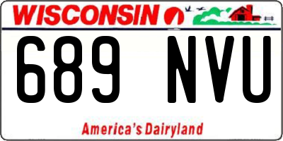 WI license plate 689NVU