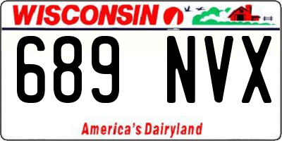 WI license plate 689NVX