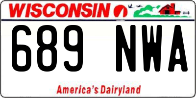 WI license plate 689NWA