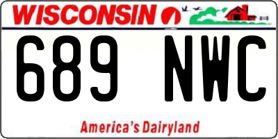 WI license plate 689NWC