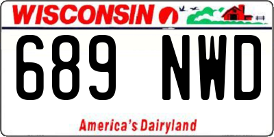 WI license plate 689NWD