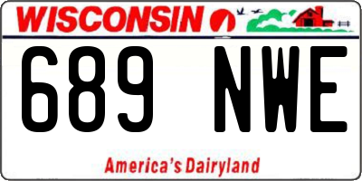 WI license plate 689NWE