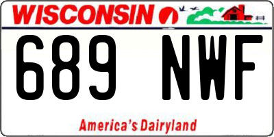WI license plate 689NWF