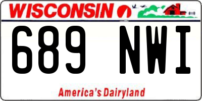 WI license plate 689NWI