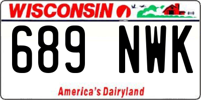 WI license plate 689NWK