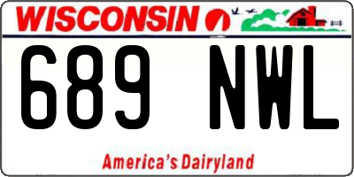 WI license plate 689NWL