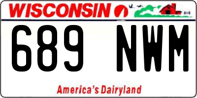 WI license plate 689NWM