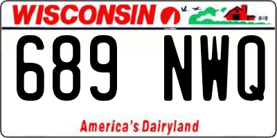 WI license plate 689NWQ