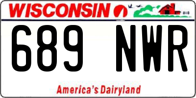 WI license plate 689NWR