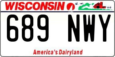 WI license plate 689NWY