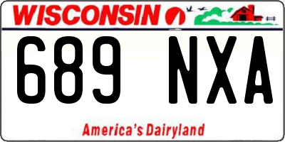 WI license plate 689NXA