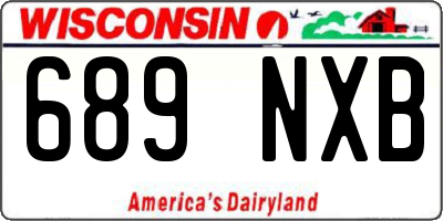 WI license plate 689NXB