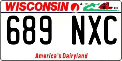 WI license plate 689NXC