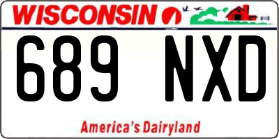 WI license plate 689NXD