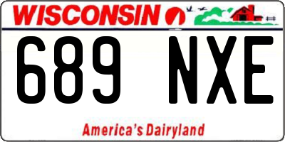 WI license plate 689NXE