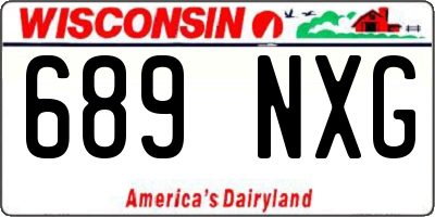 WI license plate 689NXG