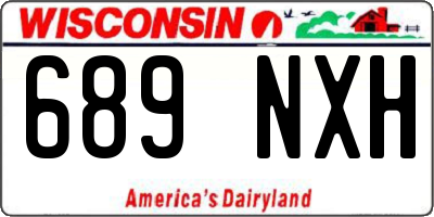 WI license plate 689NXH