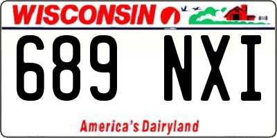 WI license plate 689NXI