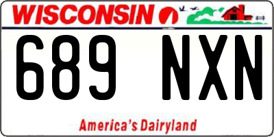 WI license plate 689NXN