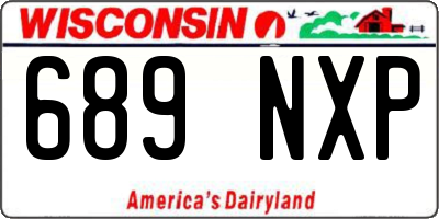 WI license plate 689NXP