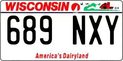WI license plate 689NXY