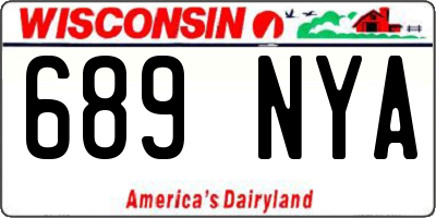 WI license plate 689NYA