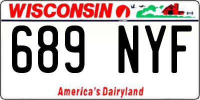 WI license plate 689NYF
