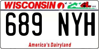 WI license plate 689NYH