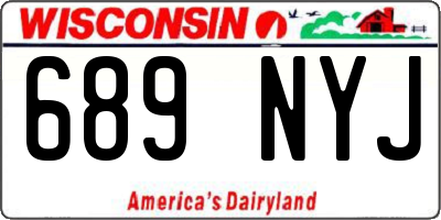 WI license plate 689NYJ