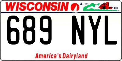 WI license plate 689NYL