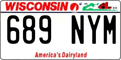 WI license plate 689NYM