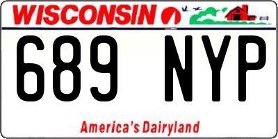 WI license plate 689NYP