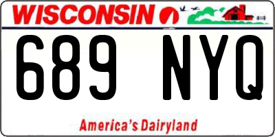 WI license plate 689NYQ