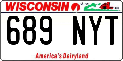 WI license plate 689NYT