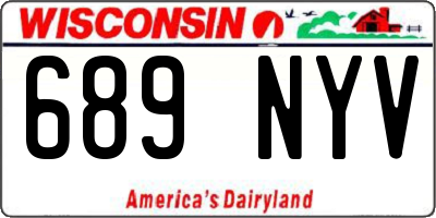 WI license plate 689NYV