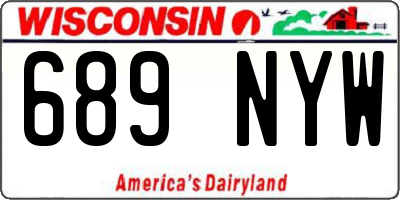 WI license plate 689NYW
