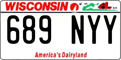 WI license plate 689NYY