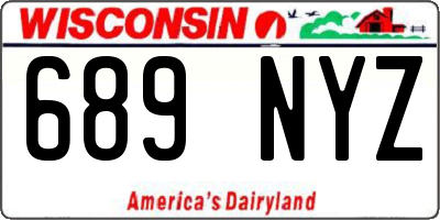 WI license plate 689NYZ