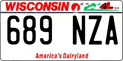 WI license plate 689NZA
