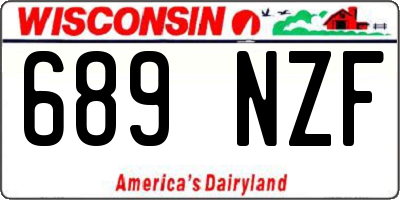 WI license plate 689NZF