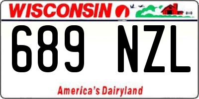 WI license plate 689NZL